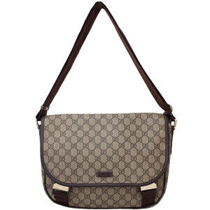 Gucci Supreme GG Plus Messenger Crossbody Bag Brown